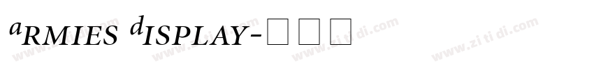 Armies Display字体转换